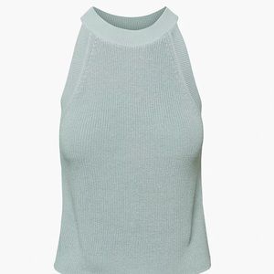 NWOT Aritzia Wilfred Halter Sweater in Pearl Grey